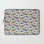 Geometric Fish Pattern - Blue and Olive Laptop Sleeve Gallery Image 1