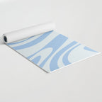 Retro Fantasy Swirl Abstract in Powder Blue Yoga Mat Gallery Image 2
