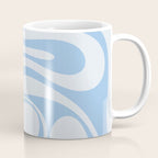 Retro Fantasy Swirl Abstract in Powder Blue Coffee Mug Gallery Image 1