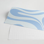 Retro Fantasy Swirl Abstract in Powder Blue Wrapping Paper Gallery Image 2