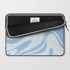 Retro Fantasy Swirl Abstract in Powder Blue Laptop Sleeve Gallery Image 2
