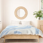 Retro Fantasy Swirl Abstract in Powder Blue Duvet Cover Gallery Image 3