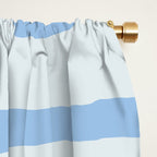 Retro Fantasy Swirl Abstract in Powder Blue Window Curtain Gallery Image 2