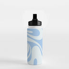 Retro Fantasy Swirl Abstract in Powder Blue Water Bottle Gallery Image 2