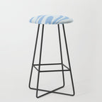 Retro Fantasy Swirl Abstract in Powder Blue Stool Gallery Image 1