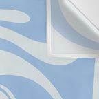 Retro Fantasy Swirl Abstract in Powder Blue Wall Tapestry Gallery Image 3