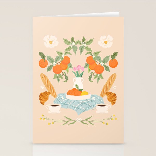 Breakfast and Flowers  Stationery Card Gallery Image 1