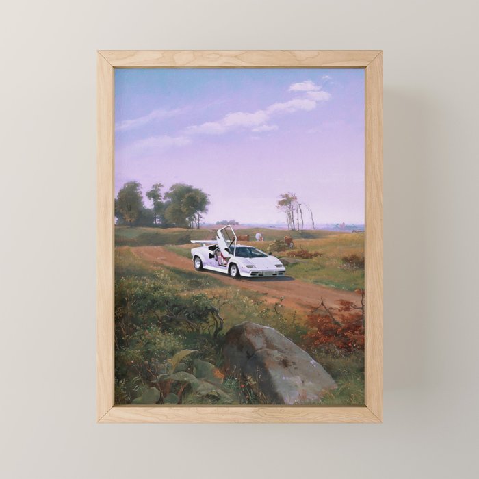 SUPERCAR LANDSCAPE Mini Art Print Gallery Image 1