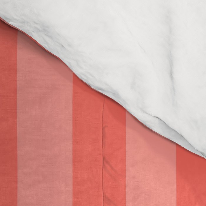Coral Pink Thin Vertical Stripes Comforter Gallery Image 4