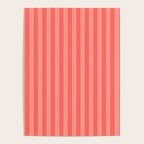Coral Pink Thin Vertical Stripes Poster Gallery Image 4