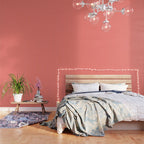 Coral Pink Thin Vertical Stripes Wallpaper Gallery Image 3
