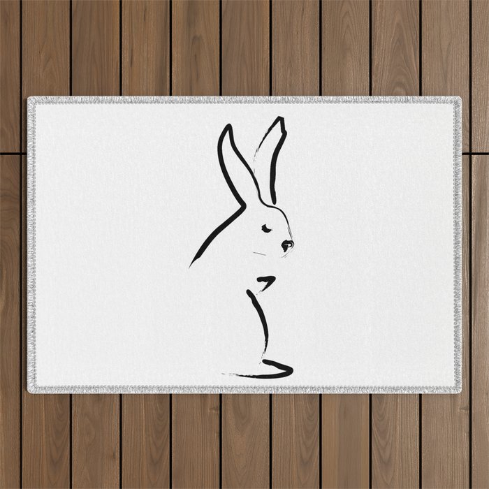 Zen Snow Bunny Outdoor Rug Gallery Image 1