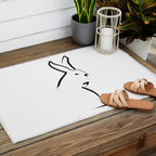 Zen Snow Bunny Outdoor Rug Gallery Image 2