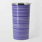 Natural Stripes Modern Minimalist Pattern in Purple on Purple Travel Mug Gallery Image 1