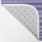 Natural Stripes Modern Minimalist Pattern in Purple on Purple Bath Mat Gallery Image 2