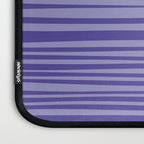 Natural Stripes Modern Minimalist Pattern in Purple on Purple Laptop Sleeve Gallery Image 3