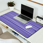 Natural Stripes Modern Minimalist Pattern in Purple on Purple Desk Mat Gallery Image 2