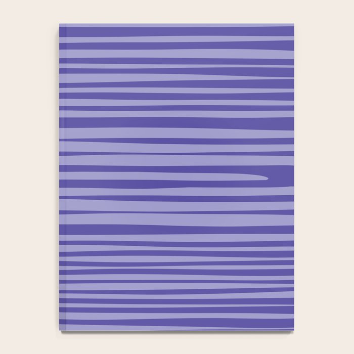 Natural Stripes Modern Minimalist Pattern in Purple on Purple Notebook Gallery Image 4