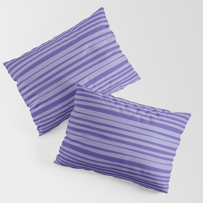 Natural Stripes Modern Minimalist Pattern in Purple on Purple Pillow Sham Gallery Image 1