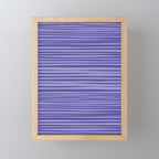 Natural Stripes Modern Minimalist Pattern in Purple on Purple Mini Art Print Gallery Image 1