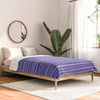 Natural Stripes Modern Minimalist Pattern in Purple on Purple Comforter Gallery Image 2