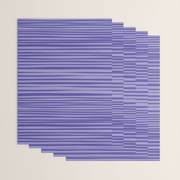 Natural Stripes Modern Minimalist Pattern in Purple on Purple Wrapping Paper Gallery Image 3