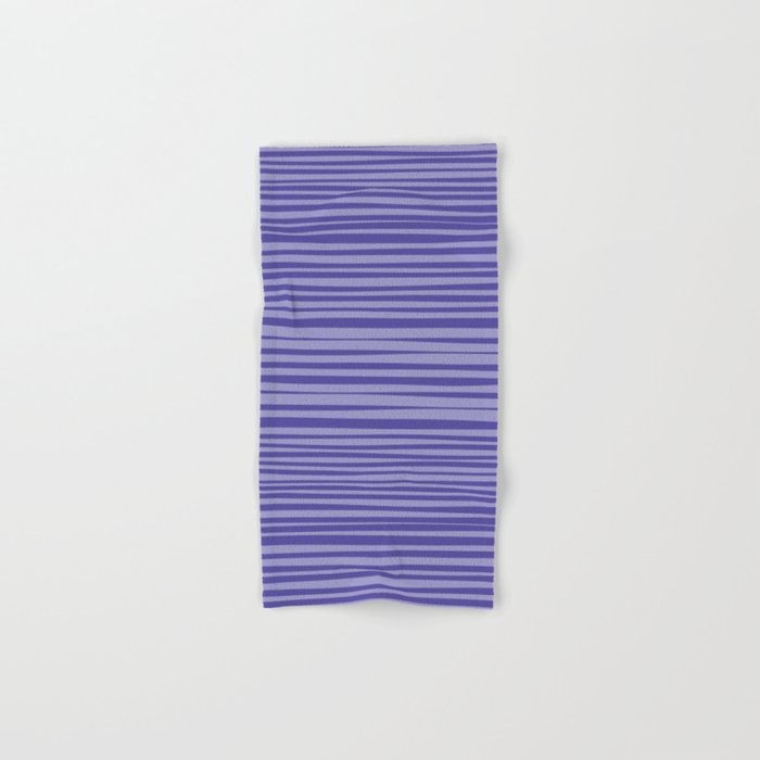 Natural Stripes Modern Minimalist Pattern in Purple on Purple Bath Towel Gallery Image 1