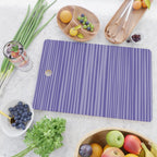 Natural Stripes Modern Minimalist Pattern in Purple on Purple Cutting Board Gallery Image 2