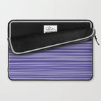 Natural Stripes Modern Minimalist Pattern in Purple on Purple Laptop Sleeve Gallery Image 2