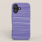 Natural Stripes Modern Minimalist Pattern in Purple on Purple iPhone Case Gallery Image 1