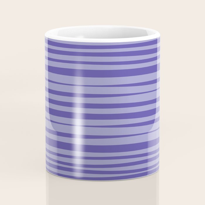 Natural Stripes Modern Minimalist Pattern in Purple on Purple Coffee Mug Gallery Image 4
