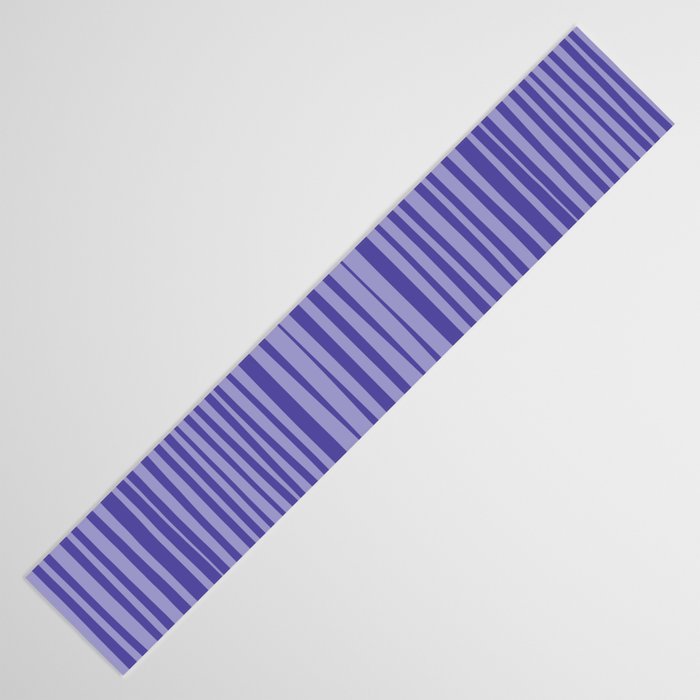 Natural Stripes Modern Minimalist Pattern in Purple on Purple Table Runner Gallery Image 3
