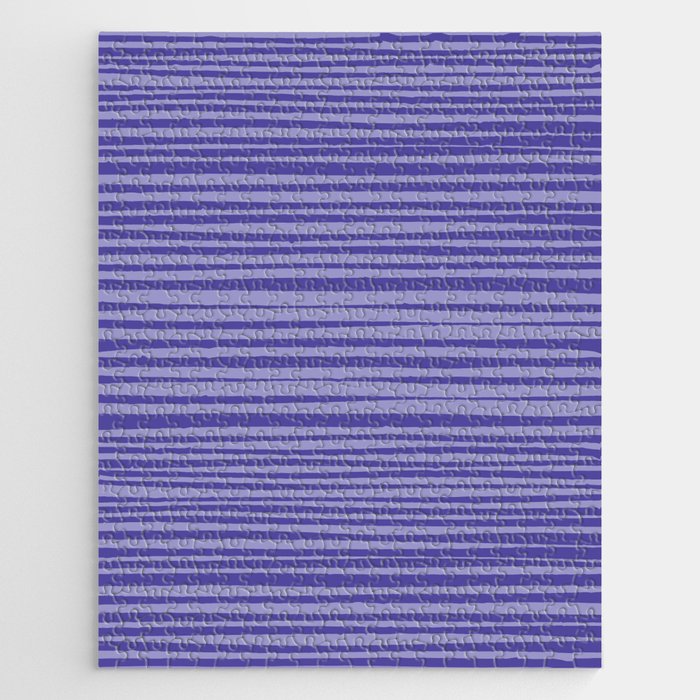 Natural Stripes Modern Minimalist Pattern in Purple on Purple Jigsaw Puzzle Gallery Image 1