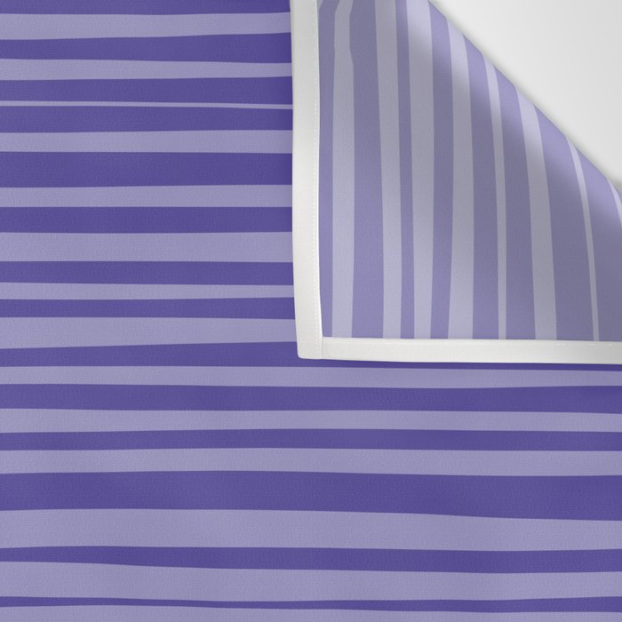 Natural Stripes Modern Minimalist Pattern in Purple on Purple Wall Tapestry Gallery Image 3