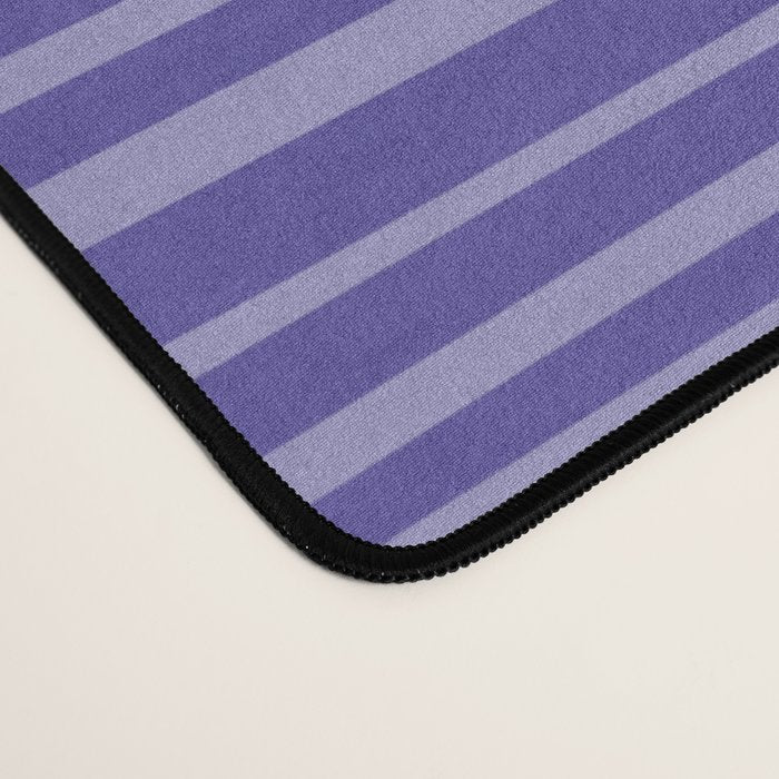 Natural Stripes Modern Minimalist Pattern in Purple on Purple Desk Mat Gallery Image 4