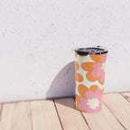 Pink and Orange Flower Pattern Travel Mug Gallery Image 4