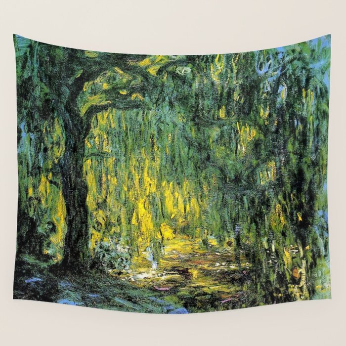 Weeping Willow by Claude Monet Wall Tapestry Gallery Image 1