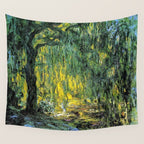 Weeping Willow by Claude Monet Wall Tapestry Gallery Image 4