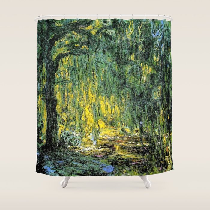 Weeping Willow by Claude Monet Shower Curtain Gallery Image 1