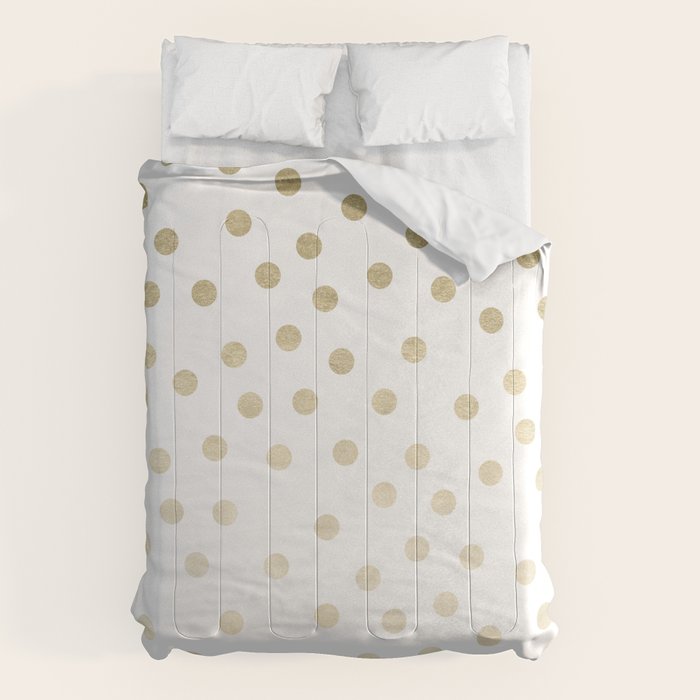 Stylish Gold Polka Dots Comforter Gallery Image 1