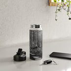 Adventure Nature Path Black and White Water Bottle Gallery Image 4