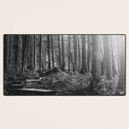 Adventure Nature Path Black and White Desk Mat Gallery Image 3