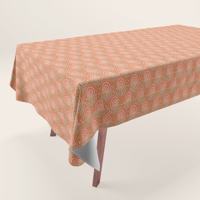 Little Rainbows - terracotta and caramel  Tablecloth