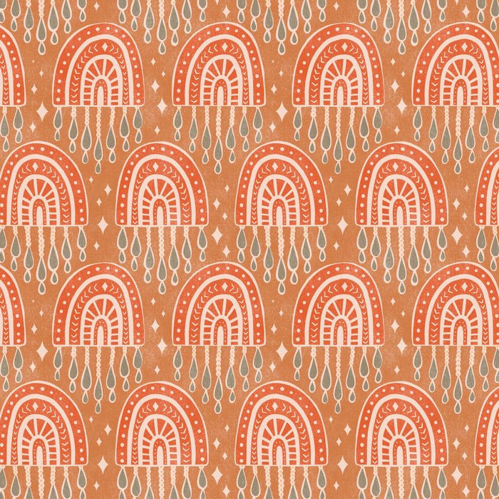 Little Rainbows - terracotta and caramel  Coffee Mug Gallery Image 2