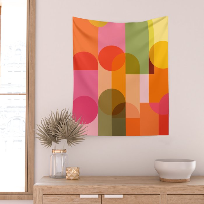 Ping Pong - brights Wall Tapestry Gallery Image 2
