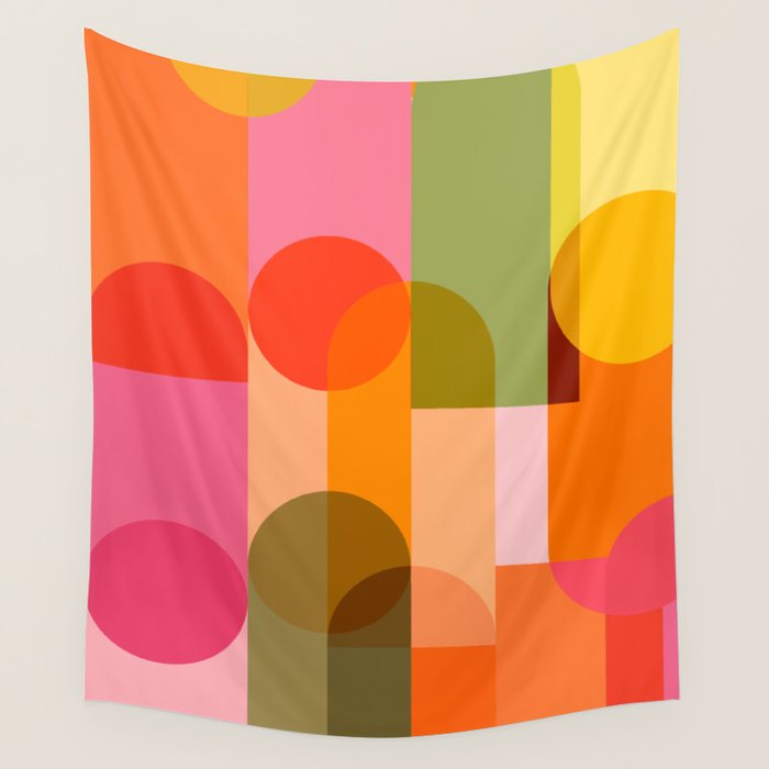 Ping Pong - brights Wall Tapestry Gallery Image 1