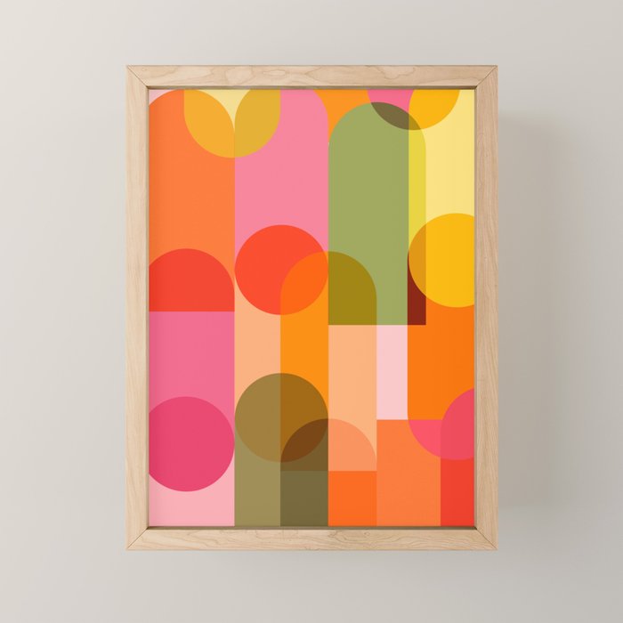 Ping Pong - brights Mini Art Print Gallery Image 1