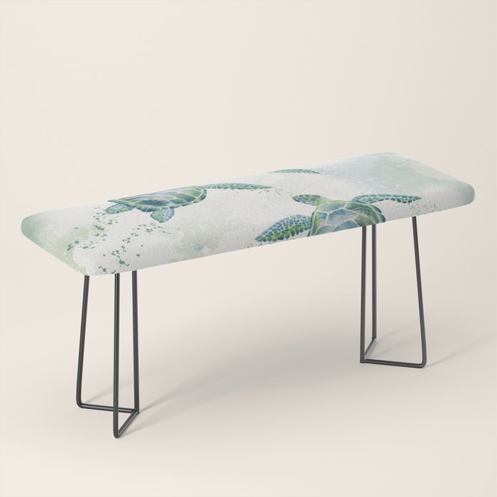 Swimming Together 3 - Sea Turtle  Bench Gallery Image 1