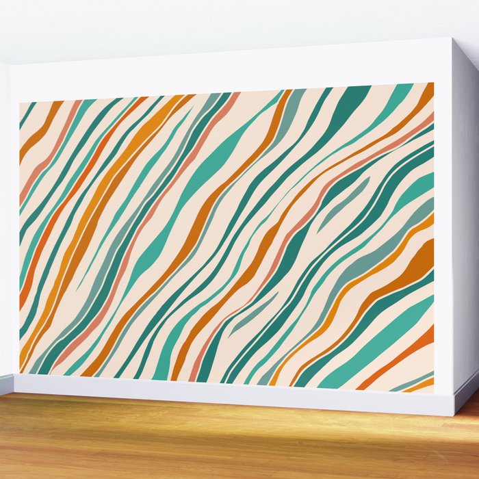 Southwest Abstract Stripes Wall Mural Gallery Image 2