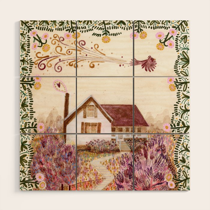 The Old Country Farm in Rustic Brown - Farm House Decor Wood Wall Art Gallery Image 1